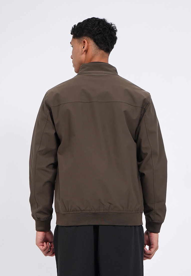 Harrington Jacket with Rib Hem