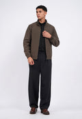 Harrington Jacket with Rib Hem