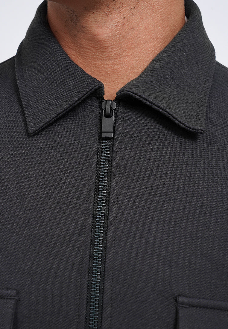Overshirt Jacket with Zip Opening