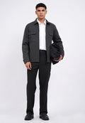 Overshirt Jacket with Zip Opening