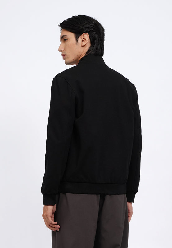 Slim Fit Knit Bomber Jacket