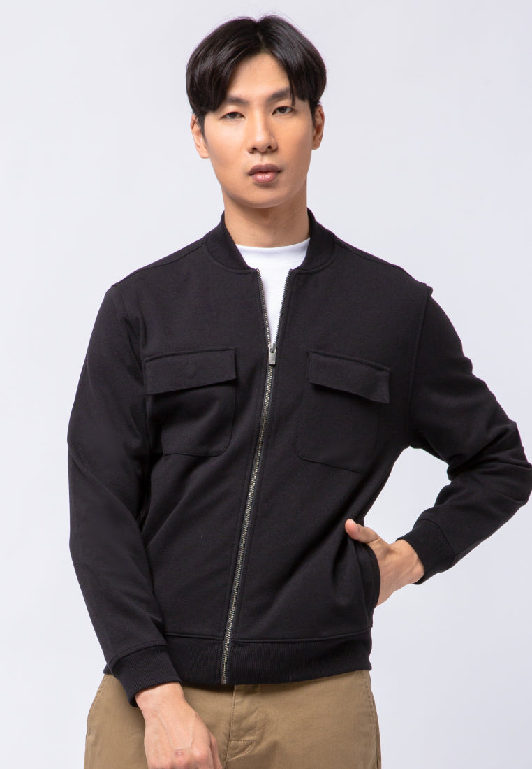 Bomber Jacket with Double Flap Pocket