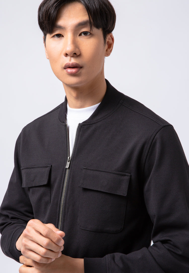 Bomber Jacket with Double Flap Pocket