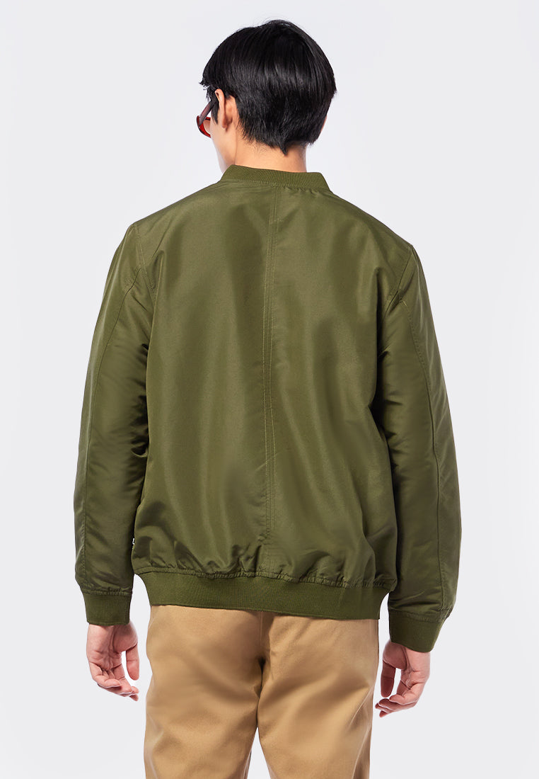 Slim Fit Nylon Bomber Jacket