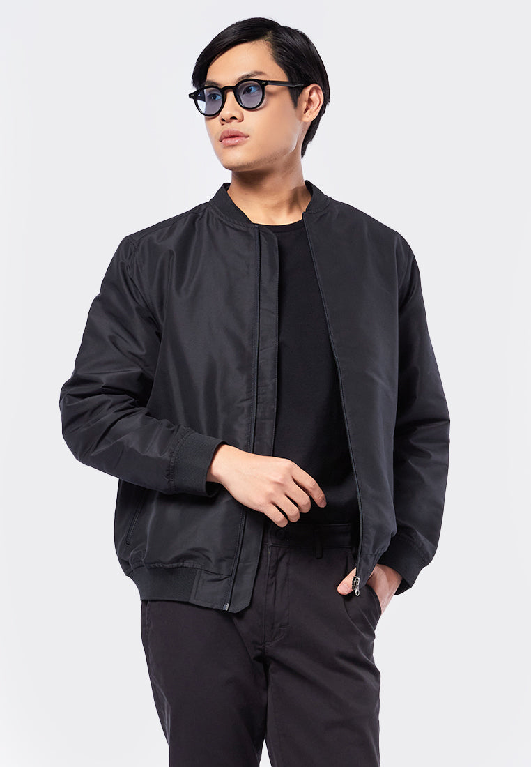 Slim Fit Nylon Bomber Jacket