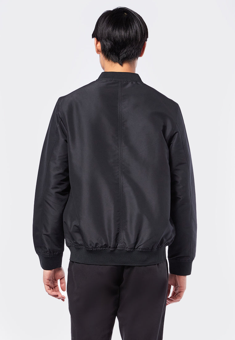 Slim Fit Nylon Bomber Jacket