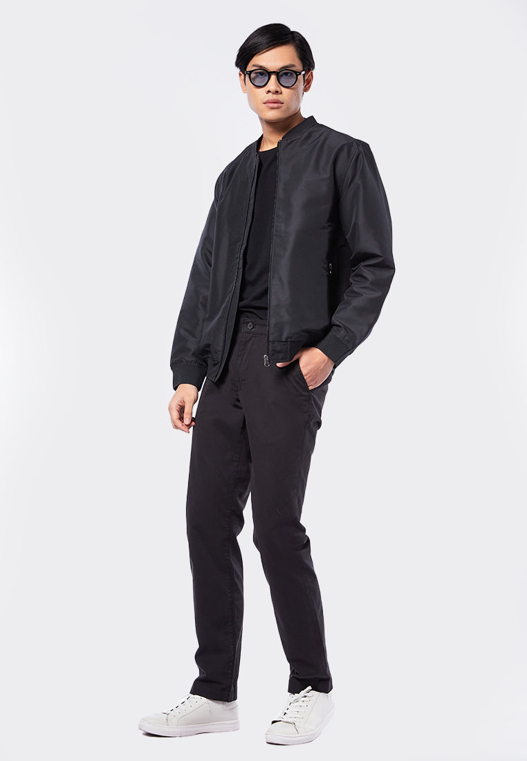 Slim Fit Nylon Bomber Jacket