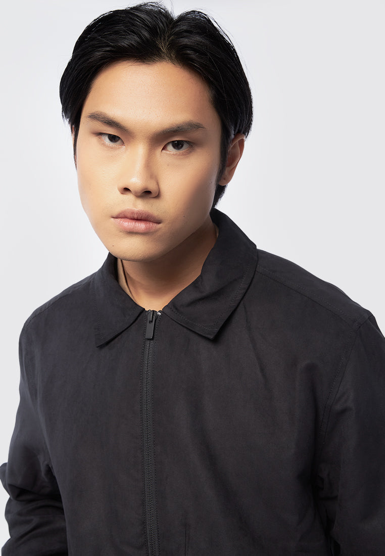 Slim Fit Suede Collar Jacket