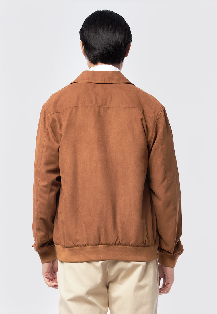Slim Fit Suede Collar Jacket