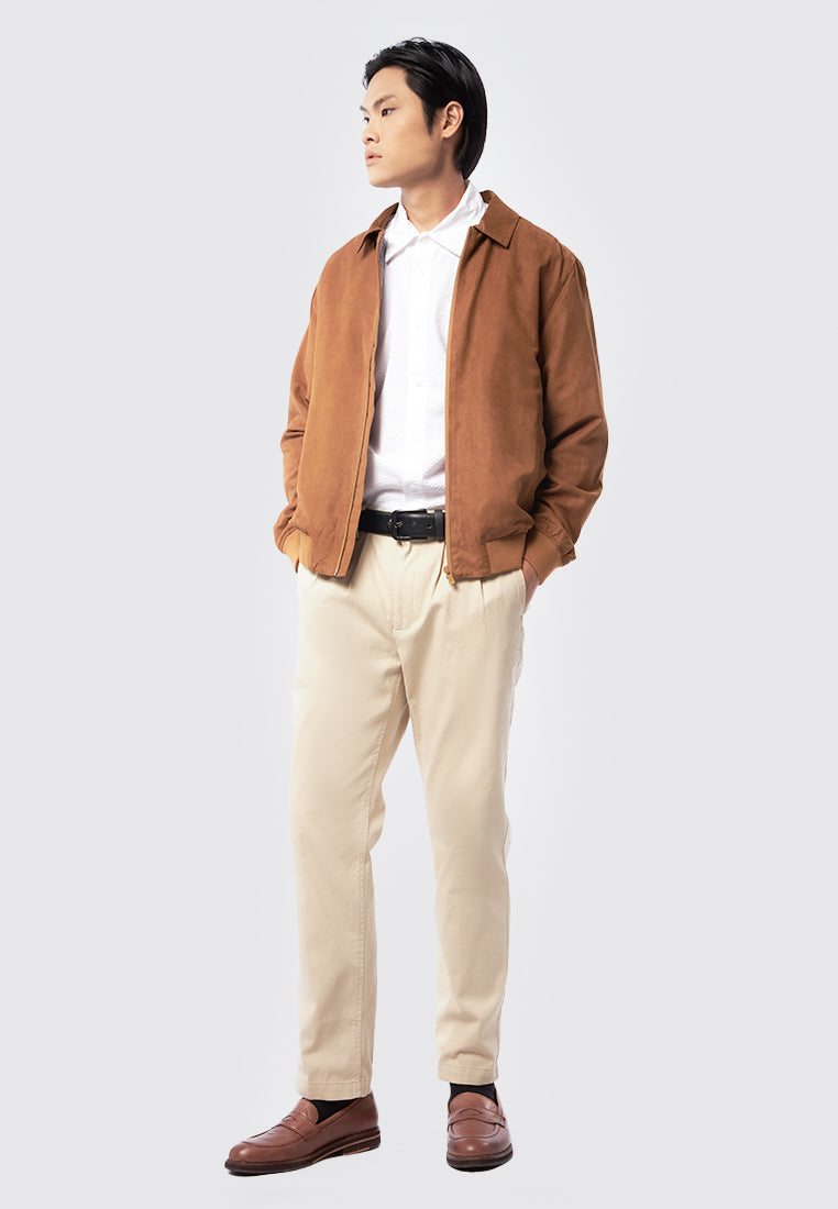 Slim Fit Suede Collar Jacket