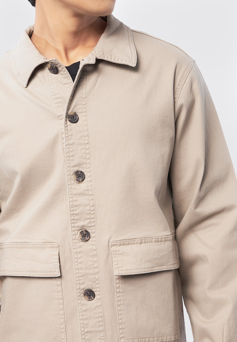 Shirt Jacket with Double Pocket