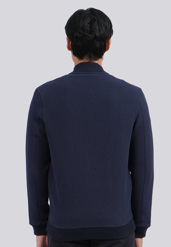 Slim Fit Bomber Knit Jacket