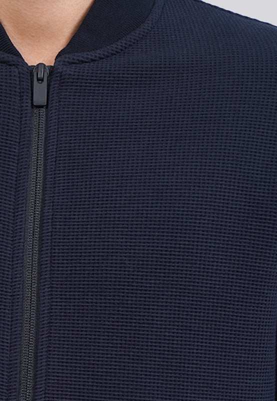 Slim Fit Bomber Knit Jacket