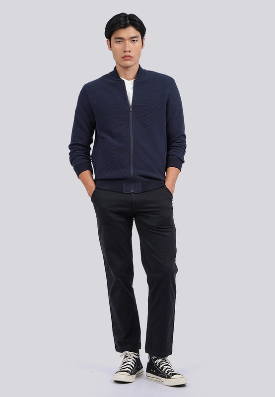 Slim Fit Bomber Knit Jacket
