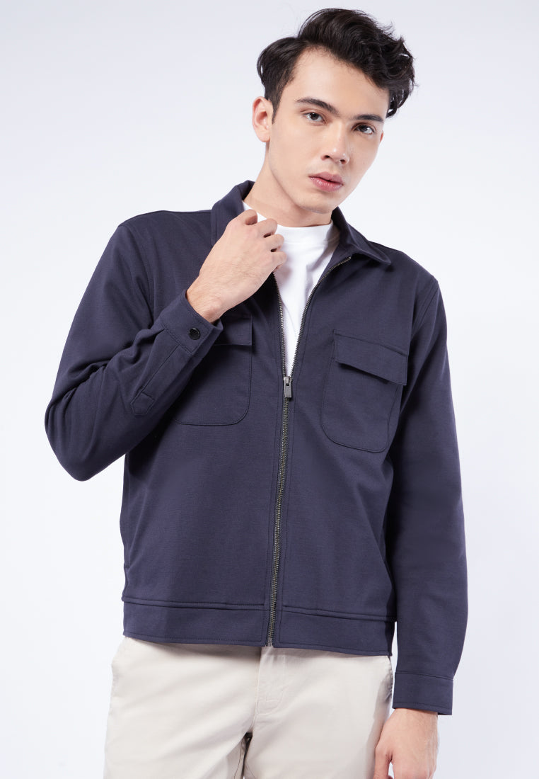 Slim Fit Zip Knit Jacket