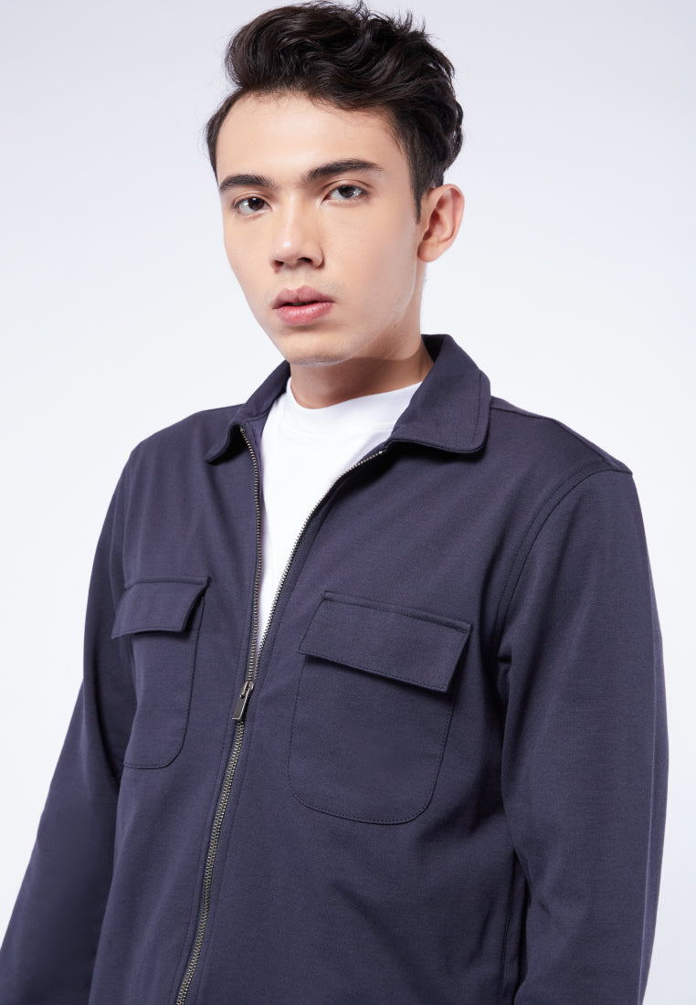 Slim Fit Zip Knit Jacket