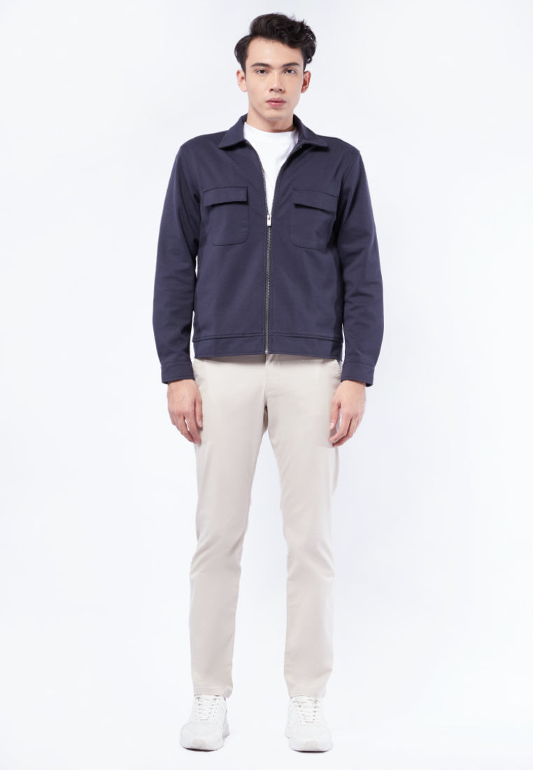 Slim Fit Zip Knit Jacket