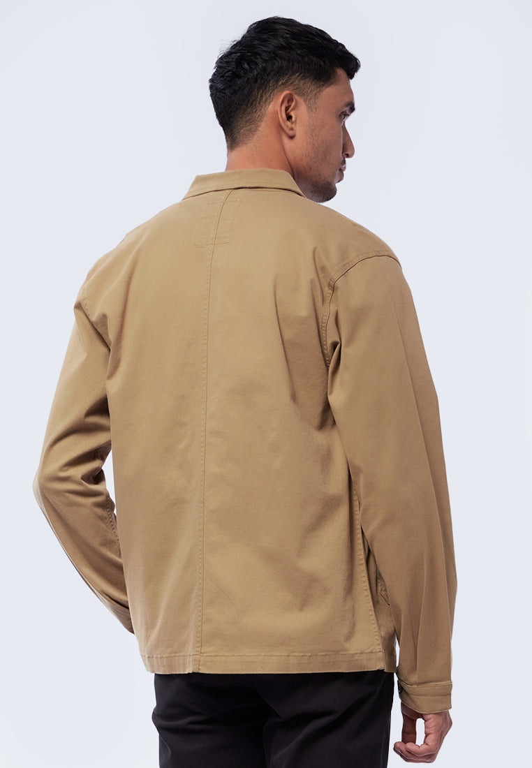 Slim Fit Shirt Jacket with Pocket