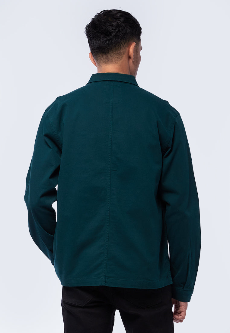 Slim Fit Shirt Jacket with Pocket