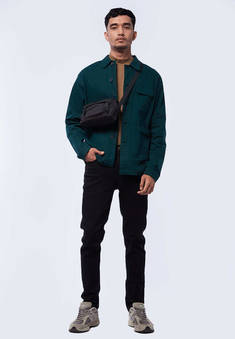Slim Fit Shirt Jacket with Pocket