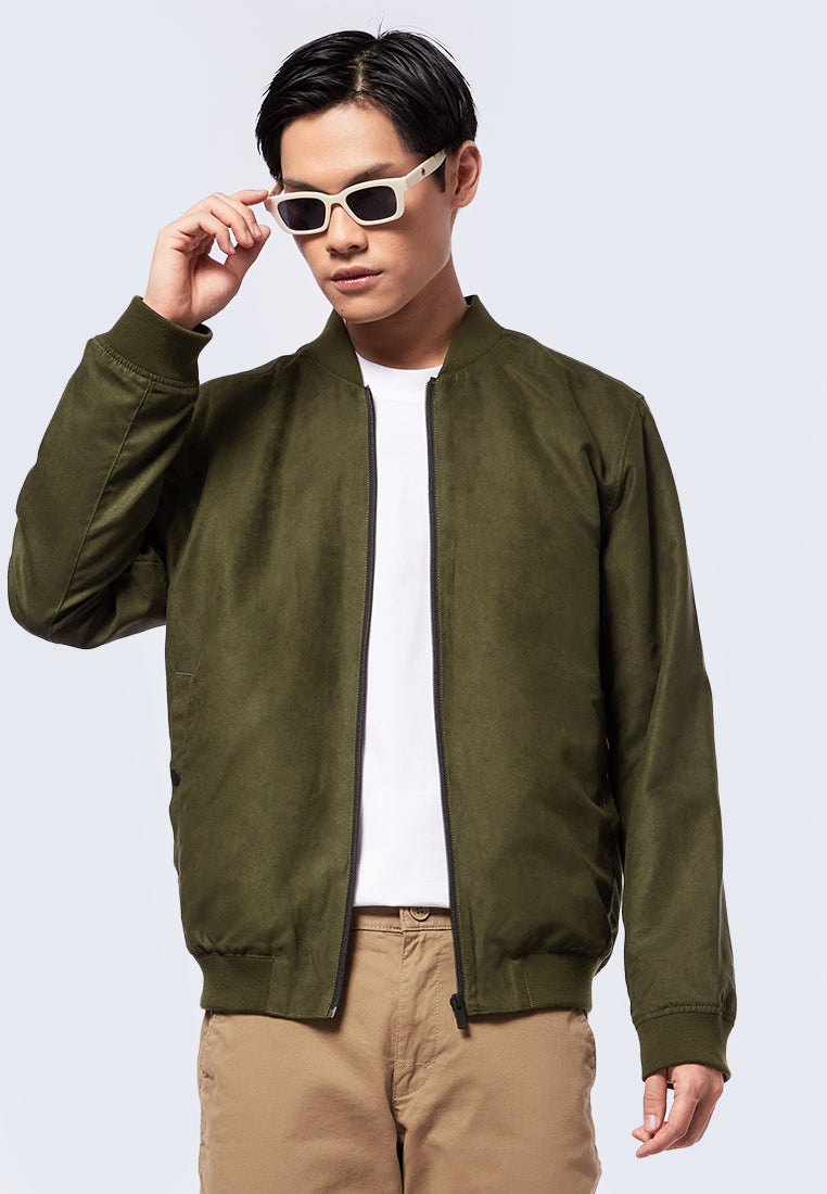 Suede Bomber Jacket