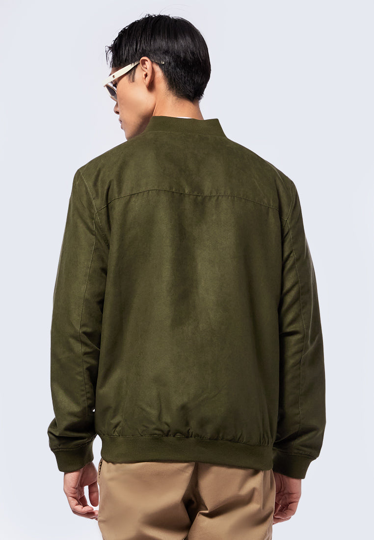 Suede Bomber Jacket