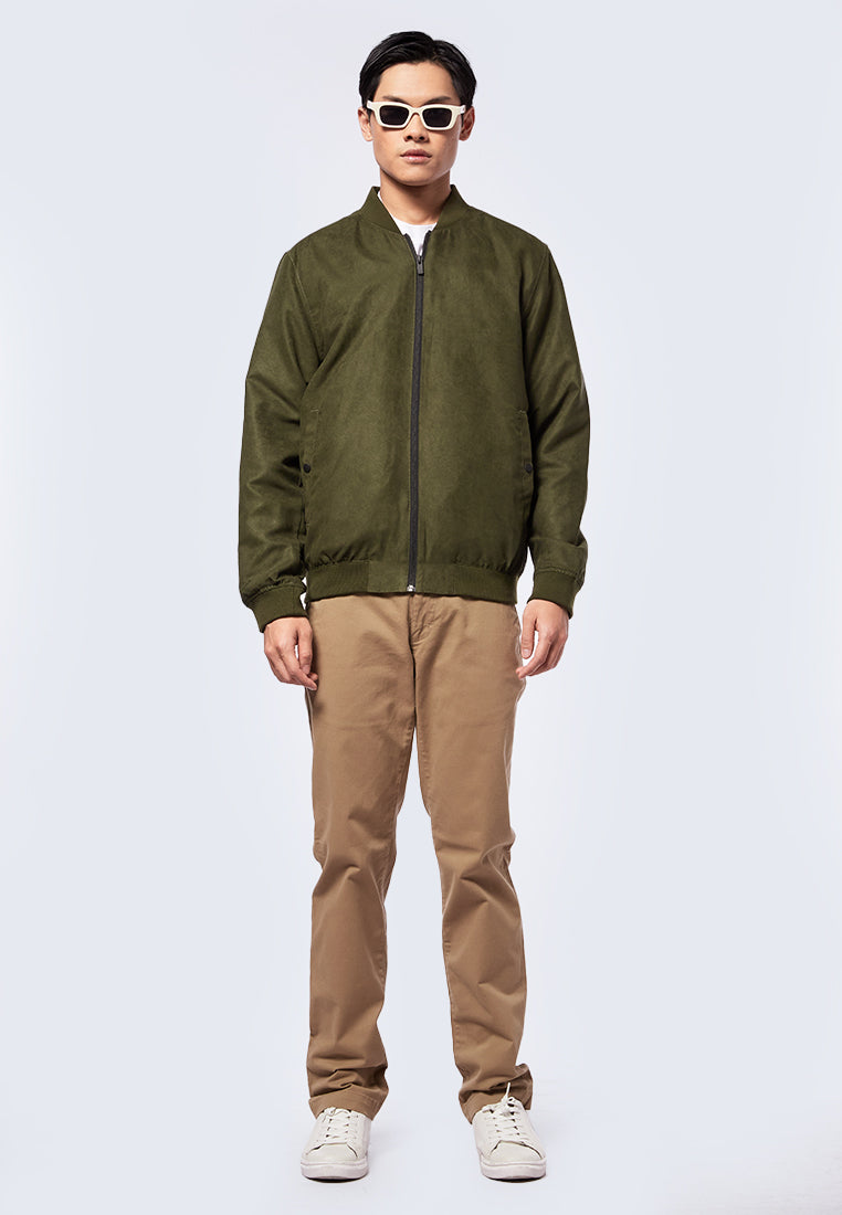 Suede Bomber Jacket