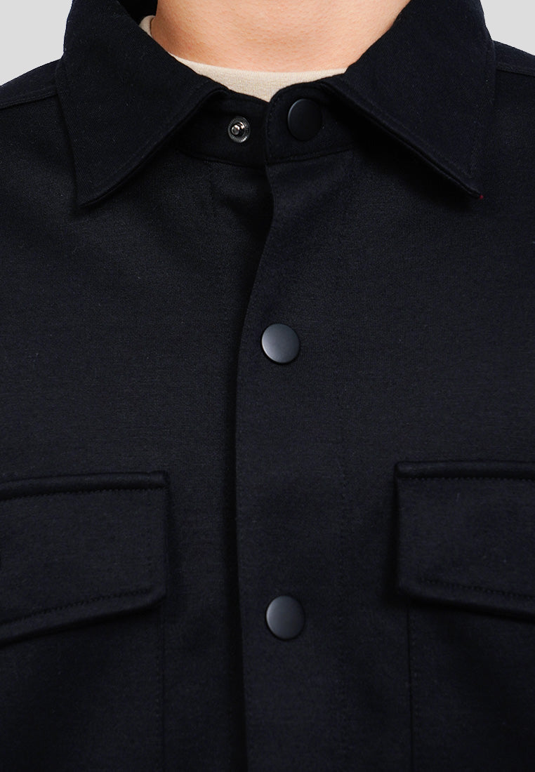Loose Jacket with Snap Button
