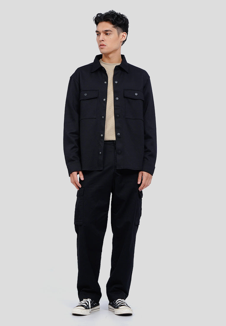 Loose Jacket with Snap Button