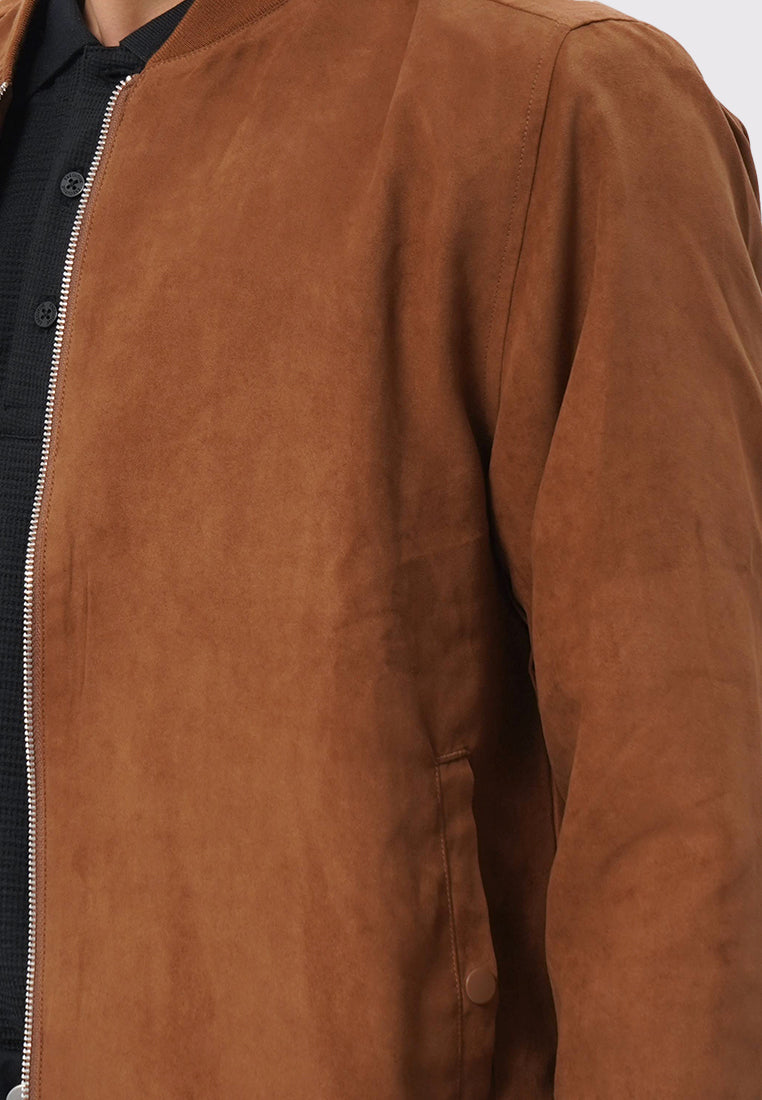Suede Bomber Jacket