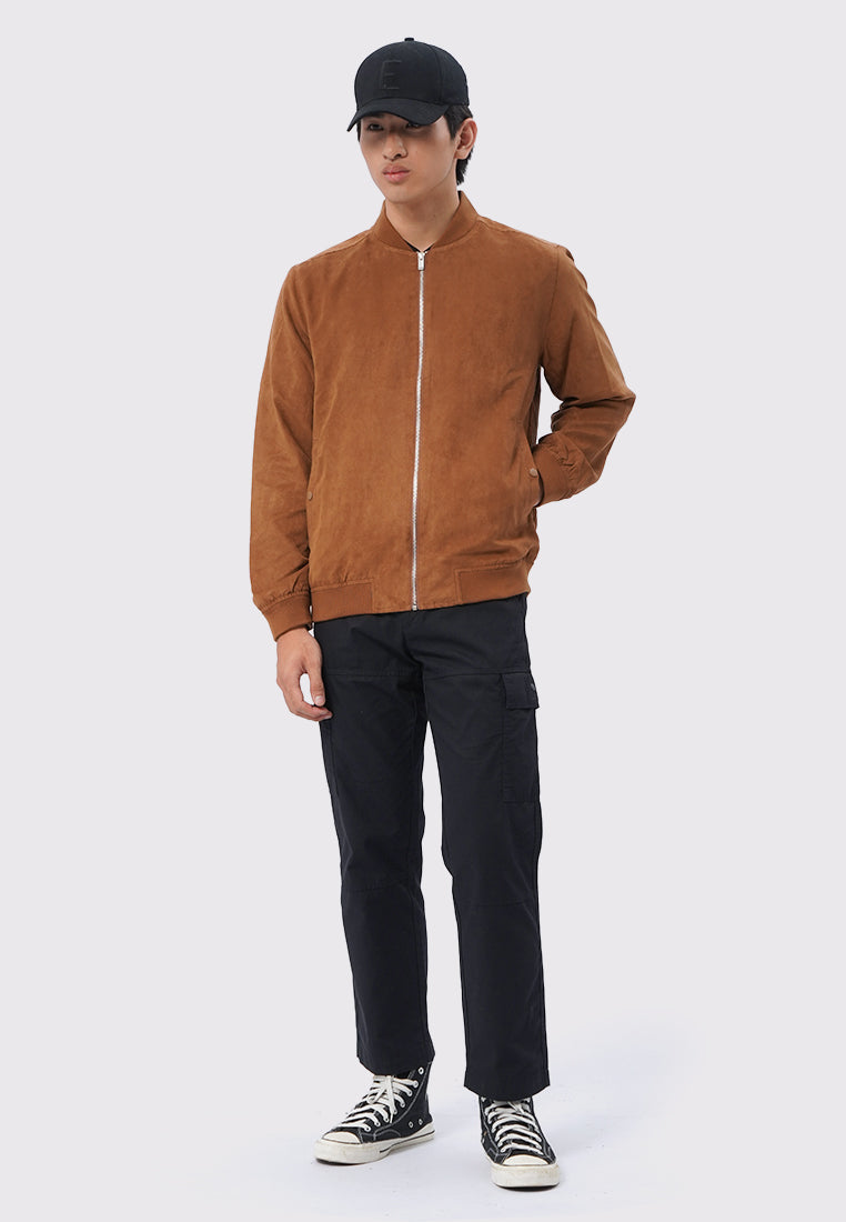 Suede Bomber Jacket