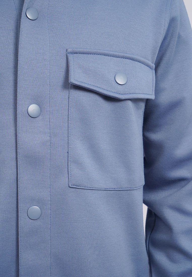 Oversized Buttoned Knit Jacket