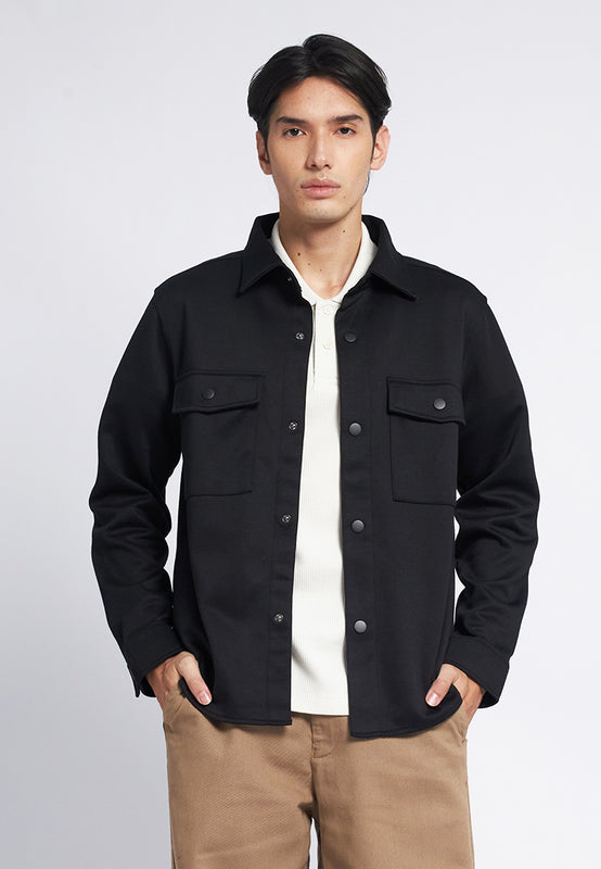 Slim Fit Overshirt Knit Jacket