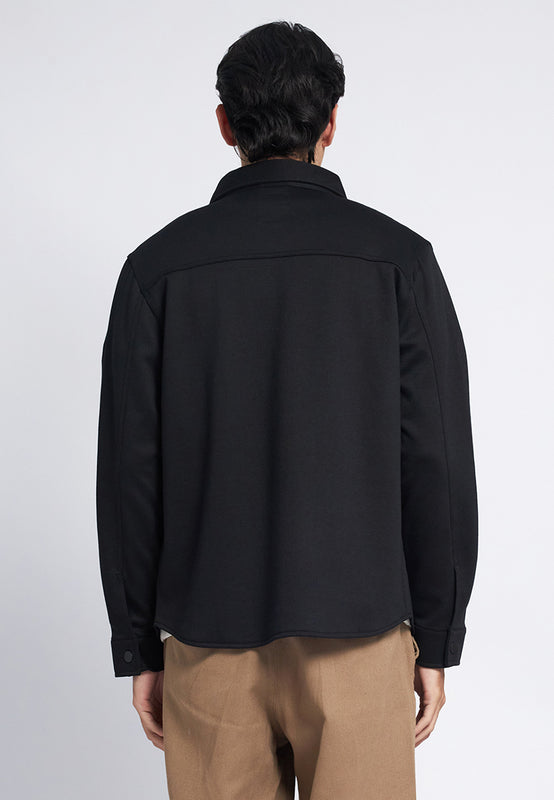 Slim Fit Overshirt Knit Jacket