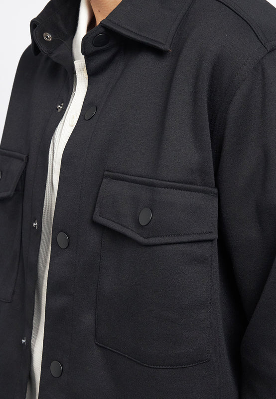 Slim Fit Overshirt Knit Jacket