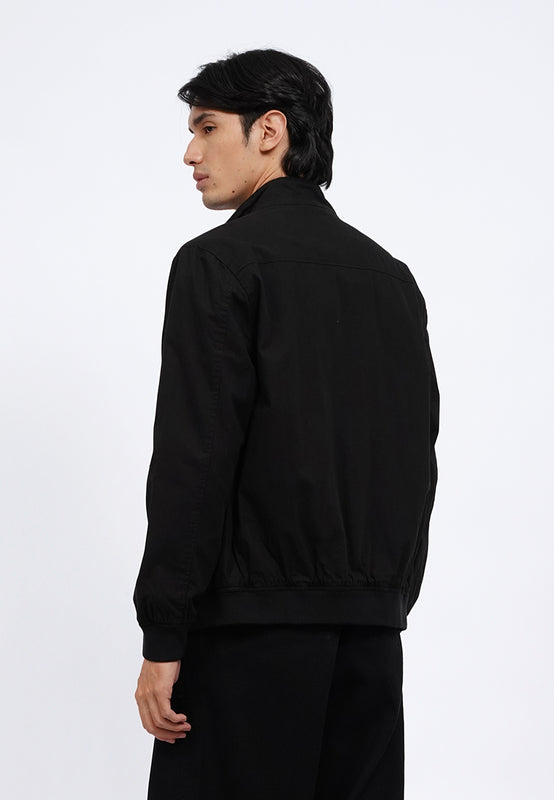 Slim Fit Canvas Harrington Jacket