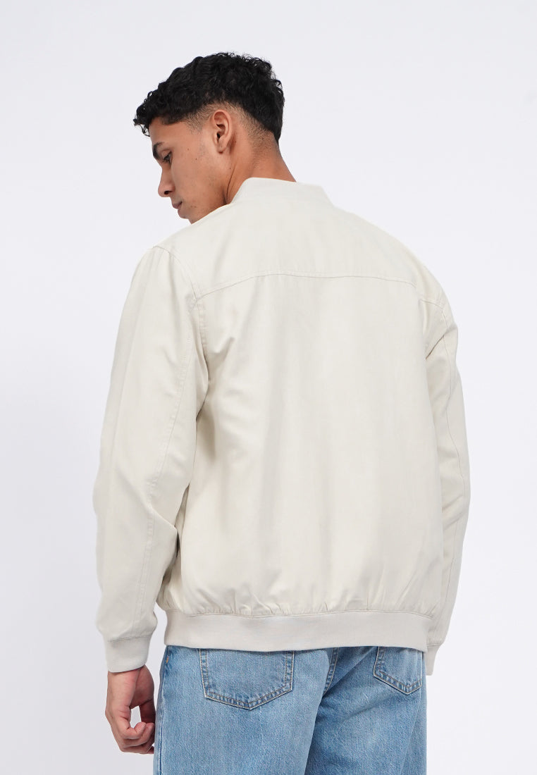 Slim Fit Suede Bomber Jacket