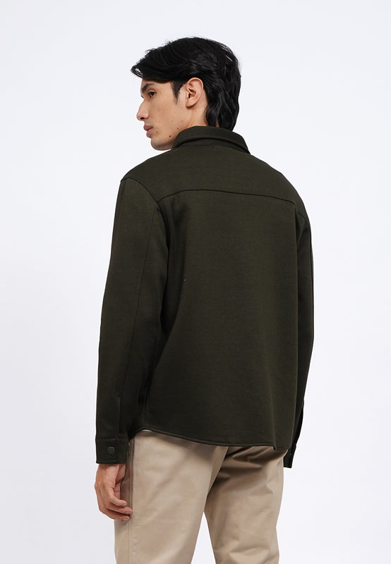 Long Sleeve Knitted Overshirt Jacket