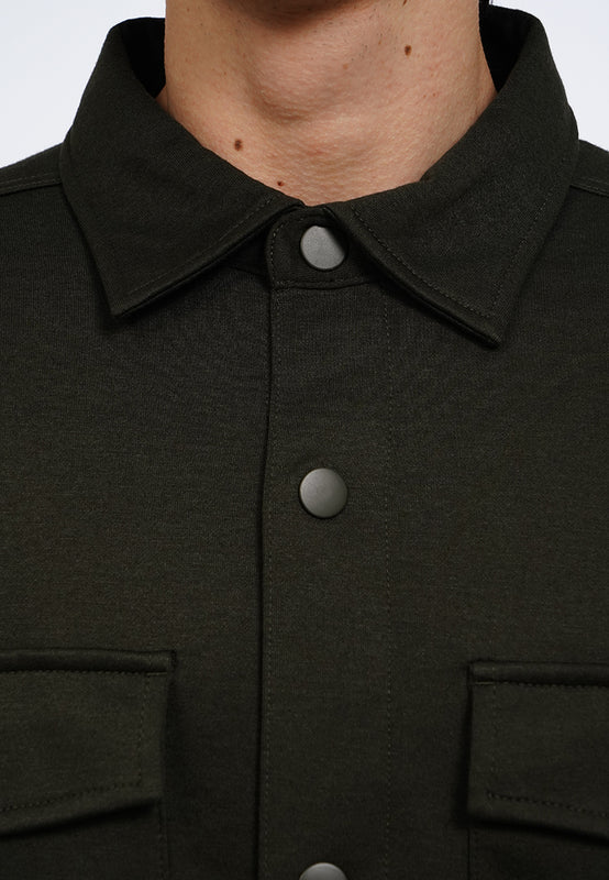 Long Sleeve Knitted Overshirt Jacket