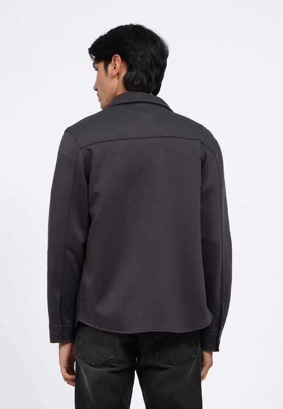 Long Sleeve Knitted Overshirt Jacket