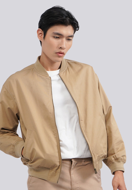 Regular Fit Long Sleeve Bomber Jacket