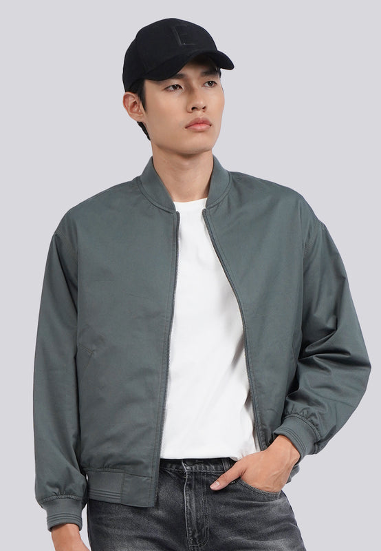 Regular Fit Long Sleeve Bomber Jacket