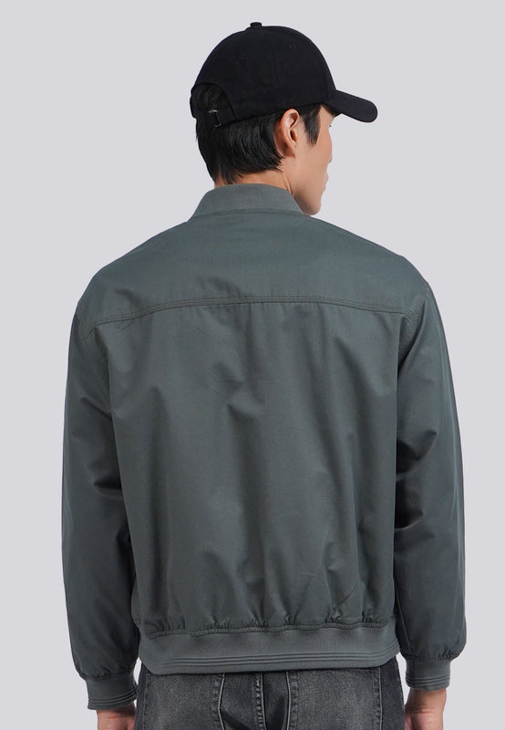 Regular Fit Long Sleeve Bomber Jacket