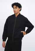 Oversized Twill Bomber Jacket