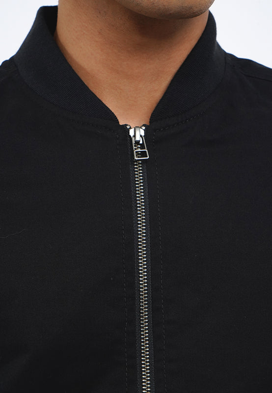 Oversized Twill Bomber Jacket
