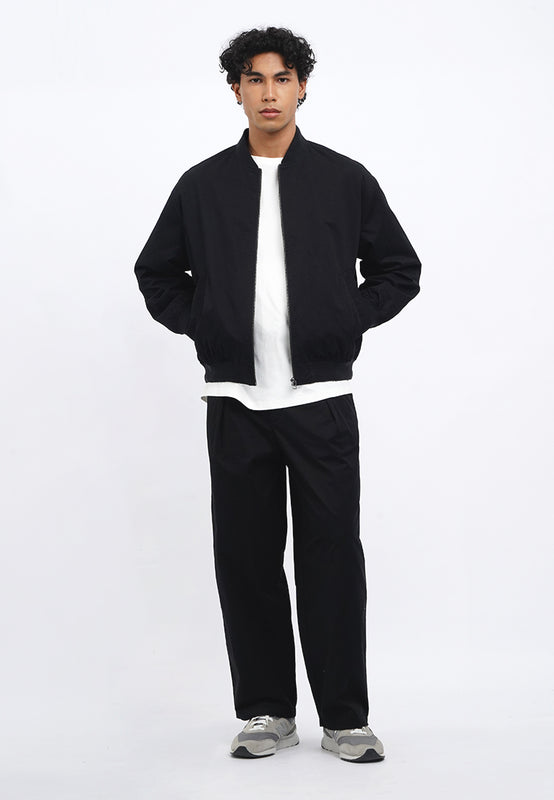 Oversized Twill Bomber Jacket