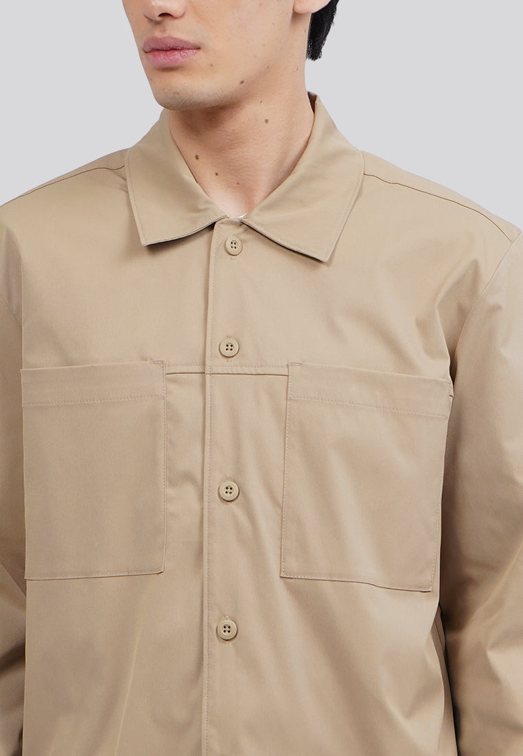 Collared Jacket with Double Pocket