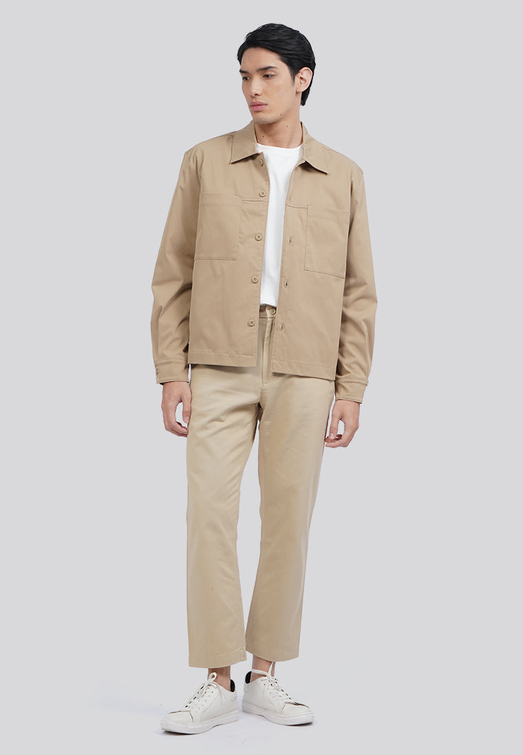 Collared Jacket with Double Pocket