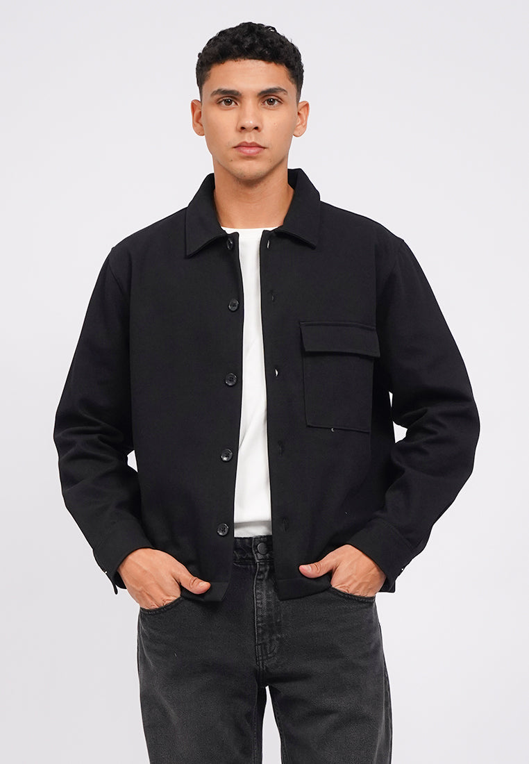 Oversized Buttoned Knit Jacket