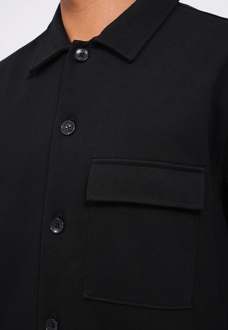 Oversized Buttoned Knit Jacket
